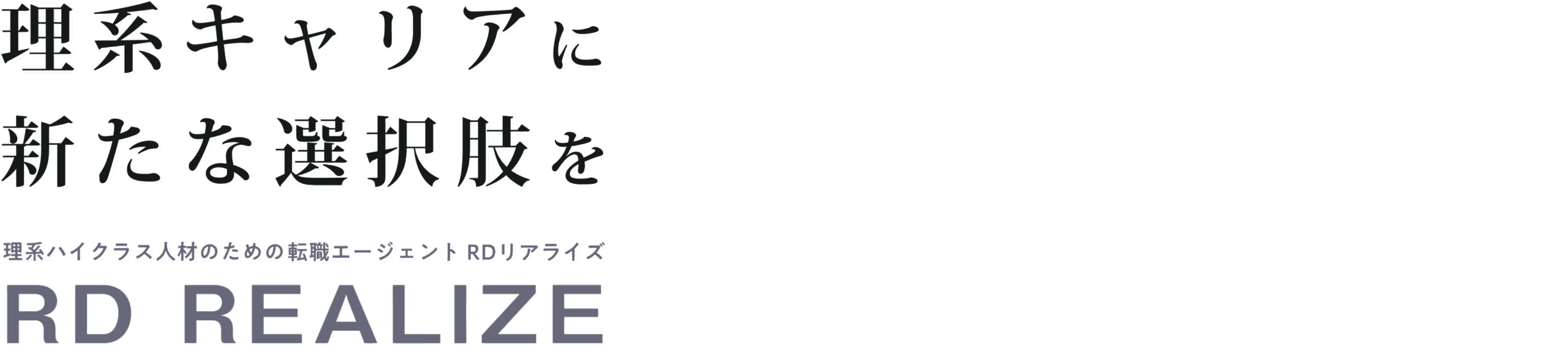 理系キャリアに新たな選択肢を　理系ハイクラス人材のための転職エージェントRDリアライズ